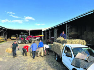 Mates helping mates hayrun to Woodburn