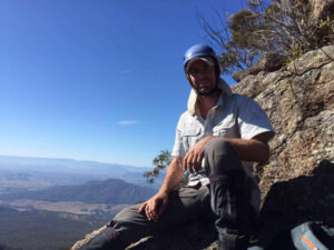 Adventurer ascends in a world of silence