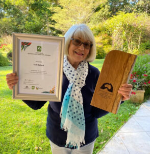 Reading and weeding, nomination shines light on Judith’s handywork