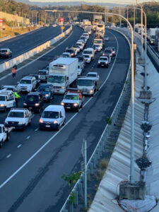 Commuter chaos caused by M1 protest