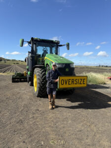 Young farmer growing places