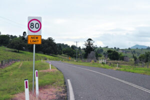 Speed limit changes on Lake Moogerah Road