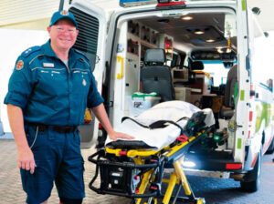 Behind the ambulance sirens is career paramedic Mick