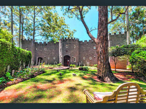 A castle on a mountain complete with village accommodation and day spa