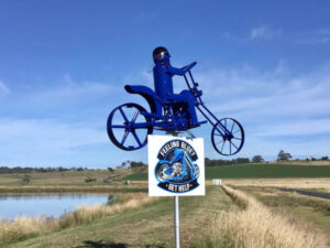 Blue motorbikes carry mental health message