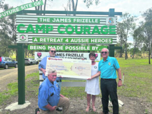 Big cheque for a big donation to support a big issue