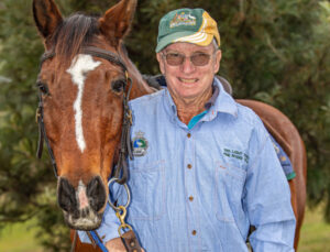 Tent pegger rides with Pride