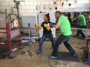 The fragile art of a glass blowing Faerie